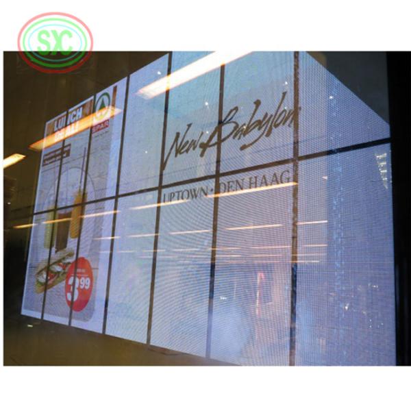 Advanced Driving Method Transparent LED Screen with IP43 Waterproof and Durable