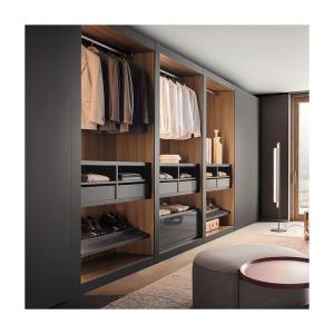 Competitive Wood Style PANEL Wardrobe Closet Set for Apartment and Custom Design
