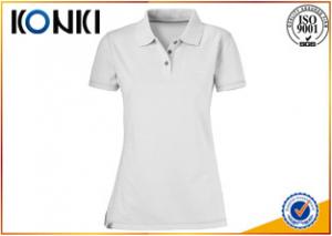 Wholesale Trendy Ladies Custom Polo Shirt , White Slim Fit Polo Shirts Uniform from china suppliers