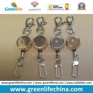 Custom Logo Retractable Metal Badge Reel W/Clear Strap