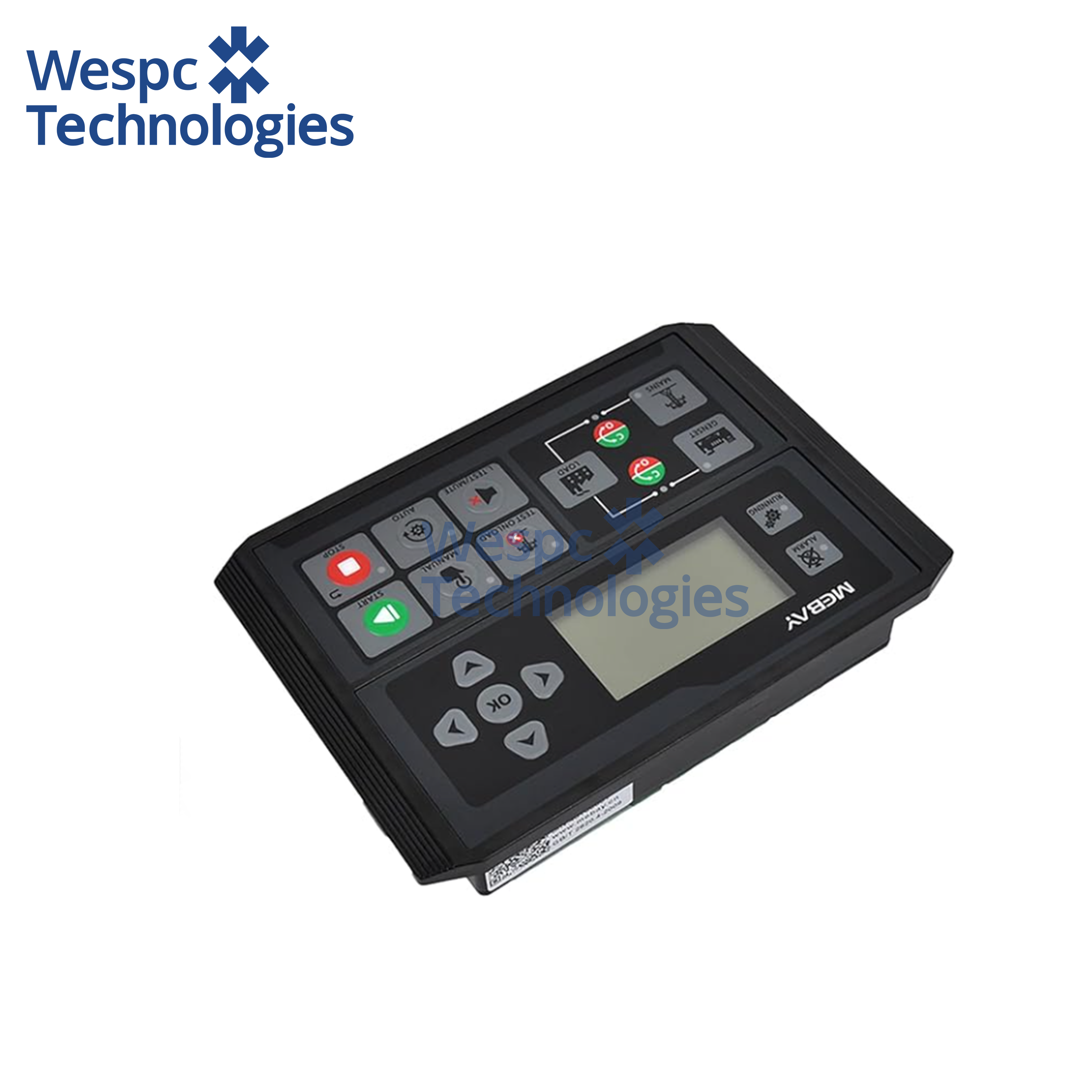 WESPC Original DC42D MK4 Diesel Generator Control Panel High Temperature Alarm