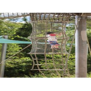 304 316 Guardrail Stainless Steel Knotted Rope Mesh Type Flexible For Safety