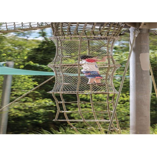 304 316 Guardrail Stainless Steel Knotted Rope Mesh Type Flexible For Safety