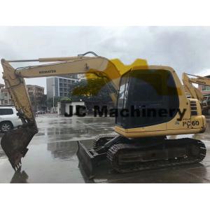6 Ton Used Komatsu Excavator / Used Mini Diggers PC60-7 With Original Color