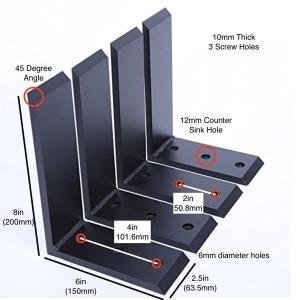 Nonstandard Custom Floating Table Bracket Service/Wall Mount Shelf Brackets