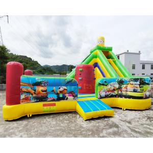 Digital Printing Minion Commercial Bouncy Castles Children Combo Slide