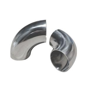 China 1.5mm Thickness 304 Stainless Steel 90 Degree Bend Elbow Exhaust Pipe Connection Welding Round 3 INCH/76MM Corrosion Resistant on sale