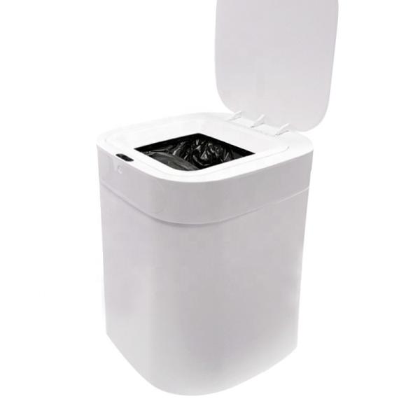 Quality 17.5L Motion Sensor Trash Can One Click Open Automatic Trash Bin White Color Garbage Can Self Sealing for sale