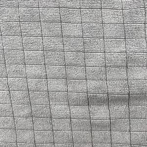 Grey Weft Big Grid Microfiber Cleaning Cloth 80% Polyester 20% Polyamid