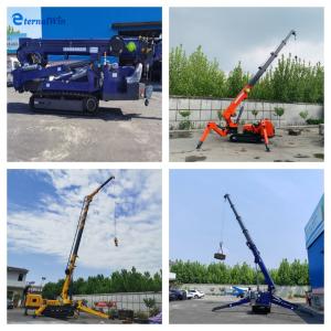 5T 8T Spider Crawler Crane Remote Control Electric Diesel Telescopic Spider Boom
