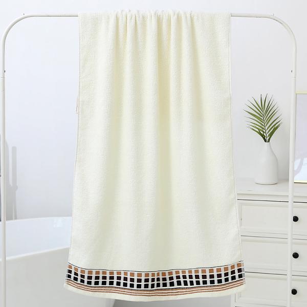 Large All Cotton Towel Quick Drying Eco-friendly and High Water Absorption for Adults