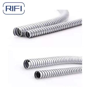 Metallic FMC Electrical Flexible Conduit And Fittings Strong Connection