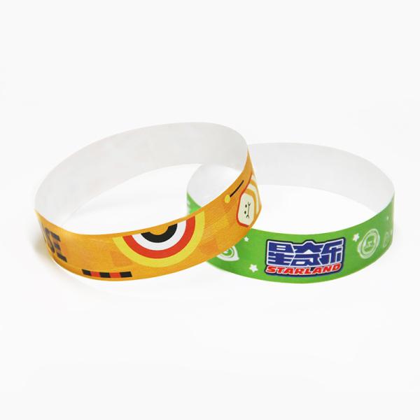 Quality Security Tyvek Paper Wristbands with Sequential Numbering Custom Logo Printing for sale