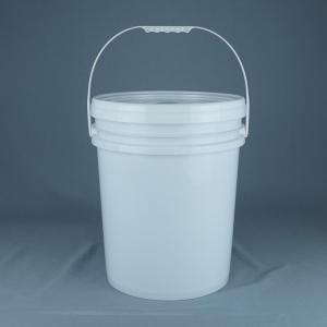 Round Plastic or Metal 5 Gallon Bucket with Handle and Gasket
