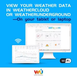 Latest Wifi Weather Station With 7 in 1 Wind Speed/ UVI /Light/ Rain /Barometric