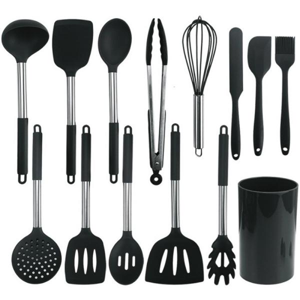 Durable Coloured Silicone Kitchen Utensils Practical Non Stick