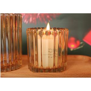 Custom color Empty Heat-resistant Thick Glass Candle Holders for Scented Candle