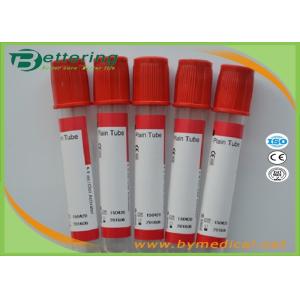 Disposable vacuum blood collection tube plain tube with red cap blood sampling