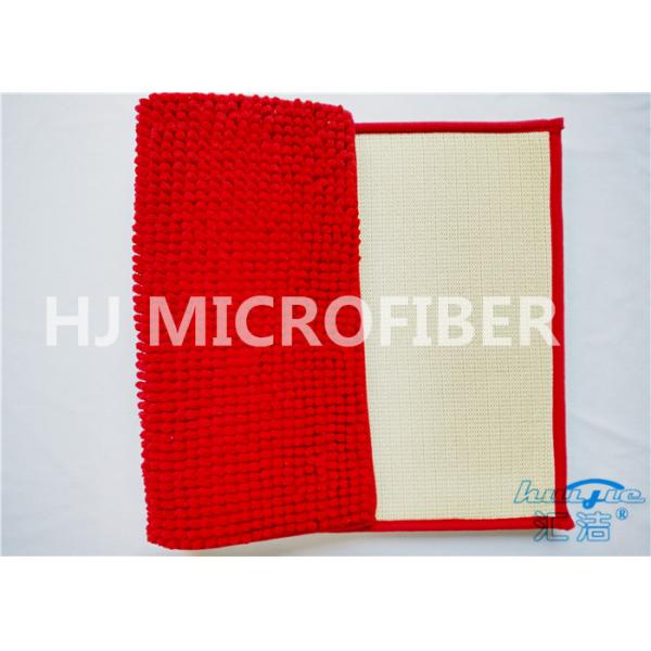 Red Color Big Chenille Bathroom Door Microfiber Mat Super Soft Super Useful Home Essential