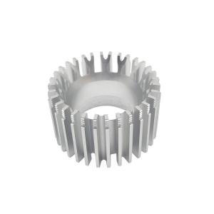 Round Aluminum Profile Heat Sink With Anodizing Clear Surface Treatment