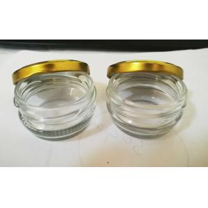 1oz 30gram high transparent glass caviar jar with metal screw lid