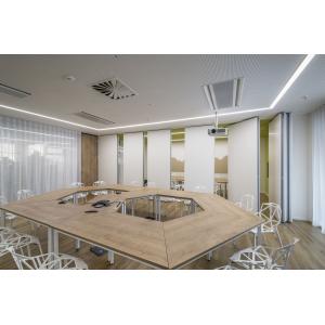 Aluminum Profile Automatic Electrical Movable Partition Walls Wooden Panels For