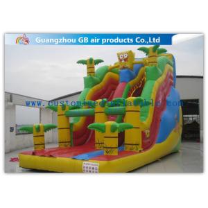 Spongebob Big Kid Inflatable Water Slides For Parties , Blow Up Outdoor Water