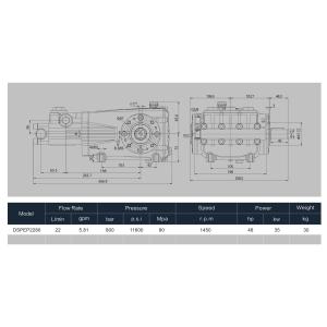 FLOWMONSTER DSPEP High Pressure Triplex Plunger Pump 22LPM 800Bar 35KW