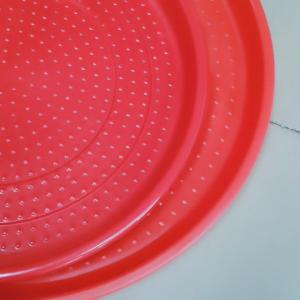 Red High Durability Circular Shape Feed Tray For Chicken