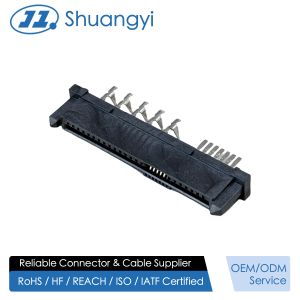 High-Reliability SAS 29P 180° IDC Female PCB Connector, Ni/Au/Sn Plated