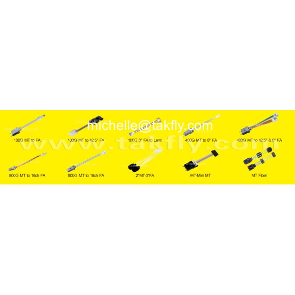 MT-FA Array fiber optic patch cord singlemode G657A1 G657A2 fiber for CPO