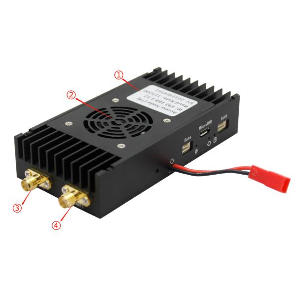 High Speed UAV Signal Link 800MHz/1.4GHz/2.4GHz Frequency 30Mbps RJ45/UART