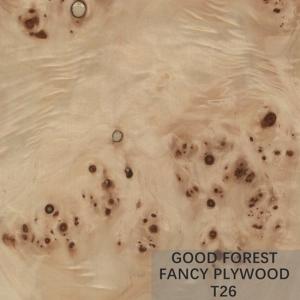 Customized Burl Veneer Plywood Board Fancy Root Canal Veneer