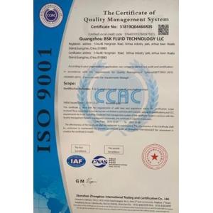 BOGEN PUMPS Certifications