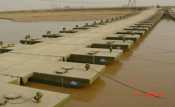 Reusable Floating Pontoon Bridge / Army Pontoon Bridge With Heavy Loading
