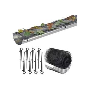 White Black Plastic Mosquito Net Gutter Mesh 17cm X3m