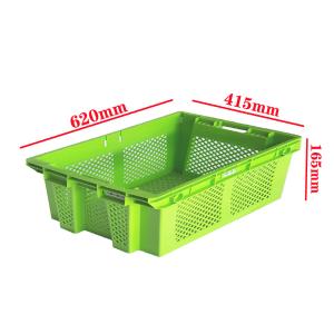 Meat Plastic Grocery Crates Basket Agriculture Stackable Nestable Moving Box