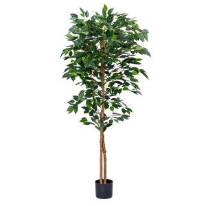 Wholesale 160cm Artificial Potted Floor Plants Green Ficus Bonsai Office Decor from china suppliers