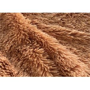 Plain Dyed 20mm Pile Polyester Tricot Knit Fabric 150CM*400GSM