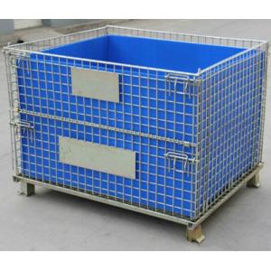 Customize Non-Standard Collapsible Wire Container With PP Liner For Warehouse