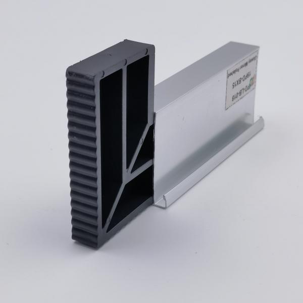 Glossy Silver rectangular Anodized Aluminium Kitchen Profile 1.2mm Thickness