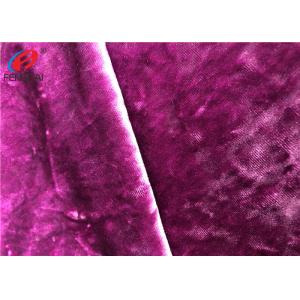 Polyester Spandex Shiny Stretch Brushed Ice Velvet Fabric , Dress Fabric
