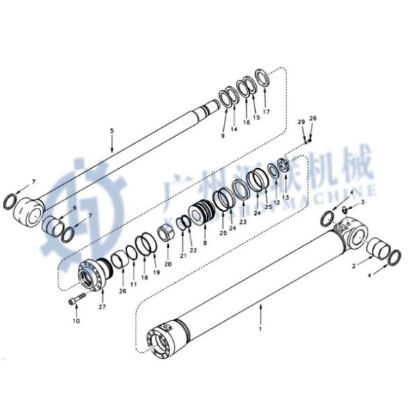 Volvo E349D E349D2L Excavator Parts Arm Cylinder Sealing Kit 5197969 5185140 5197967 5197961 fit CATEE 345C 345D 349D2
