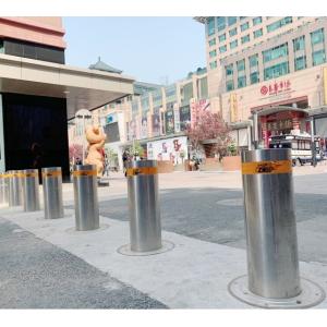 304/316 6mm Thickness Surface Mount Bollards Automatic Bollard System