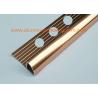 External Corner Aluminum Tile Trim Profiles 10mm Bright Brass Polished Coppper Color for sale