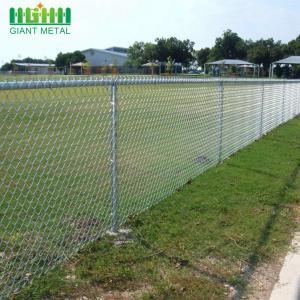 China 1.8m Height  75*75mm Hot Dipped Galvanized Chain Link Fence For Sport Field on sale
