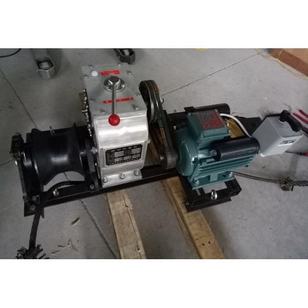 Portable 3 Tons Power Cable Winch Puller With Electric Engine In Power Line