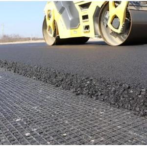 50KN 100KN Fiberglass Biaxial Geotextile Geogrid With Bitumen Coating
