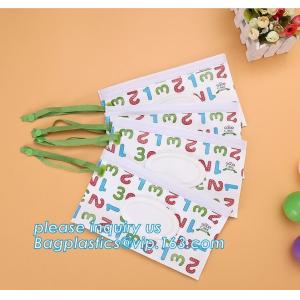 Wet wipe pouch baby wipe case holder dispenser refillable wet wipe, cartoon