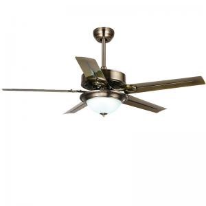 China Europe Style Modern Ceiling Fan With Led Light Villa AC DC 5 Iron Blades on sale